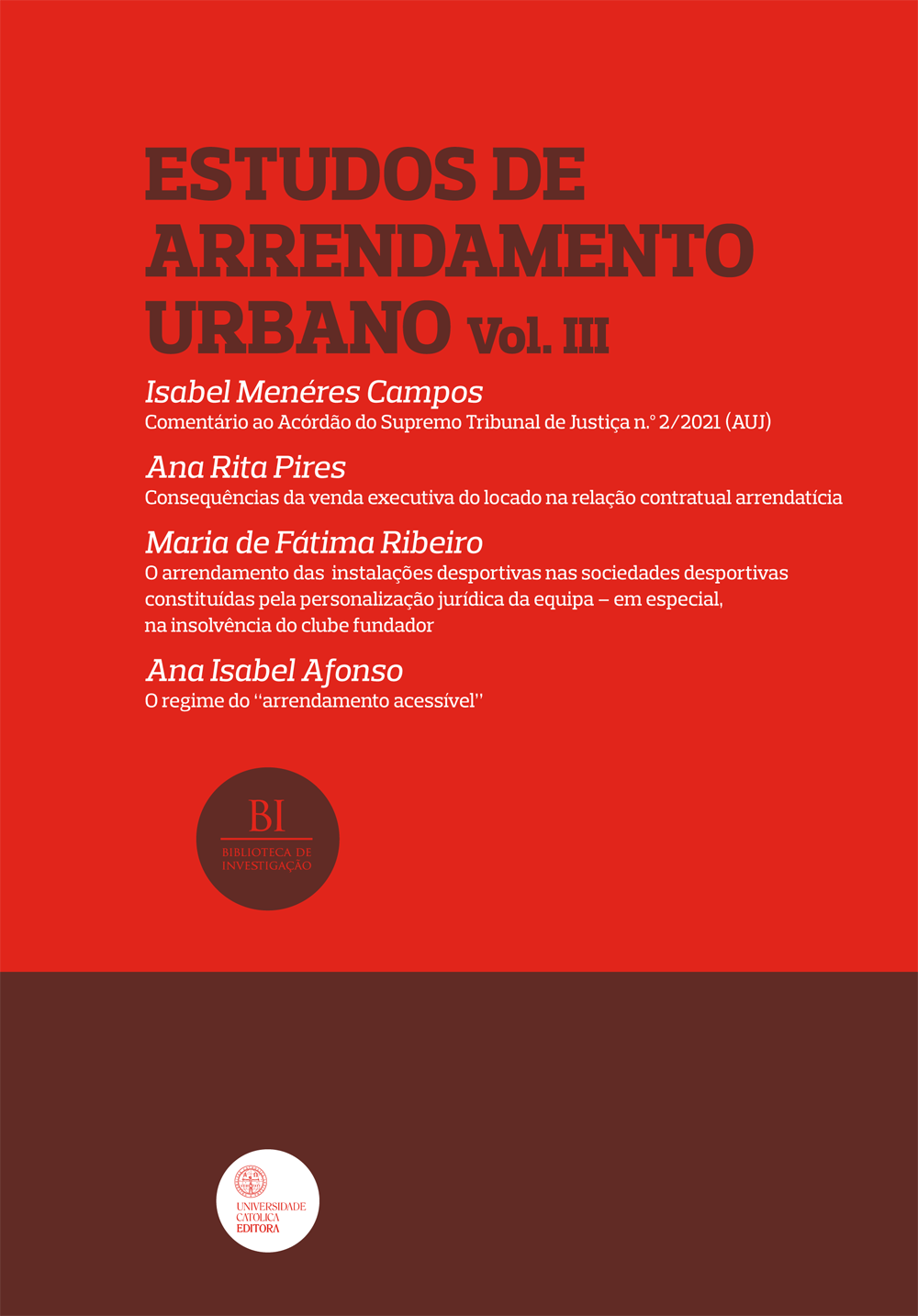 ESTUDOS DE ARRENDAMENTO URBANO - Volume III