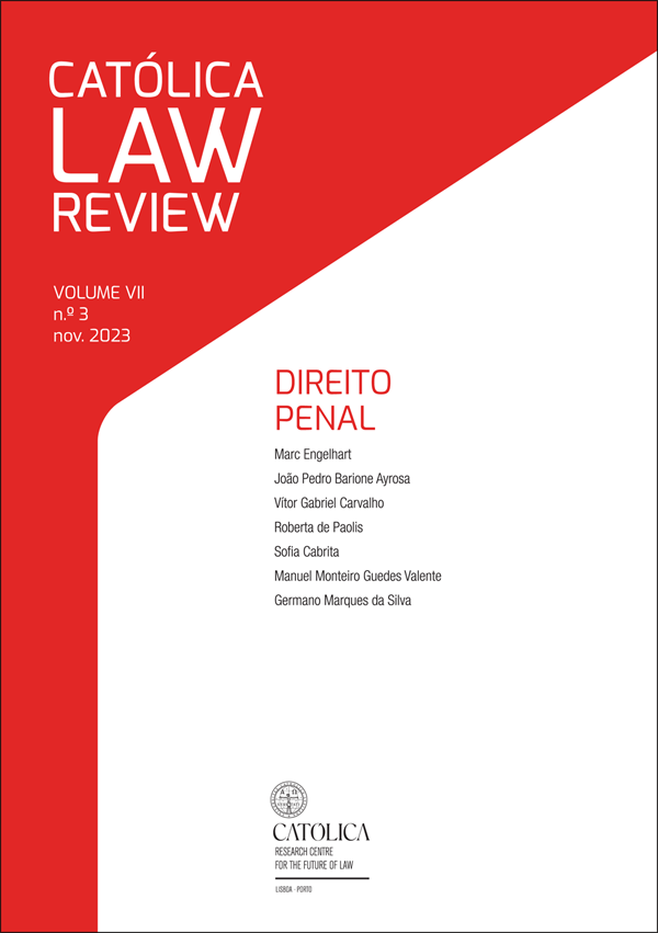 CATÓLICA LAW REVIEW v. 7 n. 3 (2023): Direito penal CATÓLICA LAW REVIEW v. 7 n. 3 (2023): Direito penal