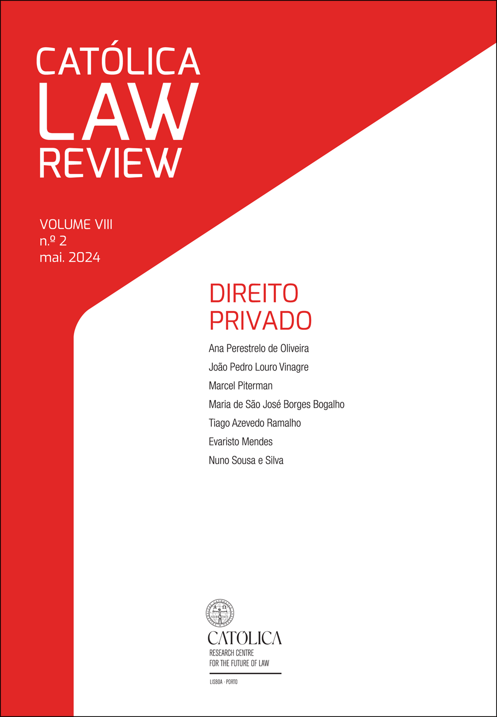 CATÓLICA LAW REVIEW v. 8 n. 2 (2024): DIREITO PRIVADO CATÓLICA LAW REVIEW v. 8 n. 2 (2024): DIREITO PRIVADO