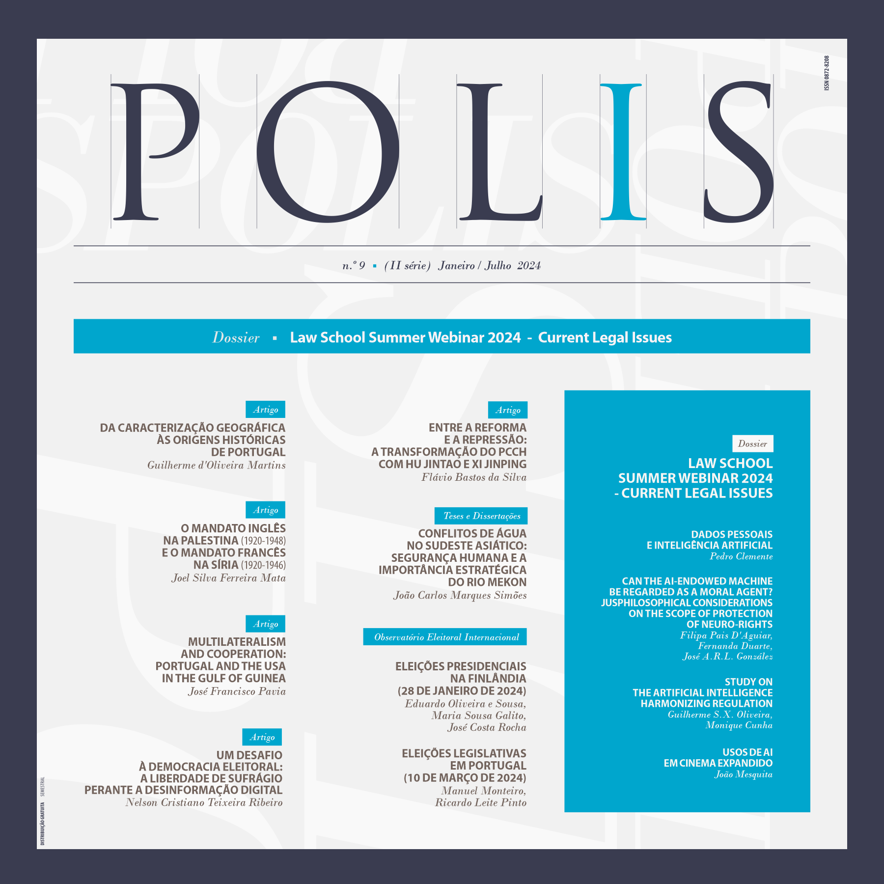 Polis, s. 2, n. 9 (janeiro-junho 2024) Polis, s. 2, n. 9 (janeiro-junho 2024)