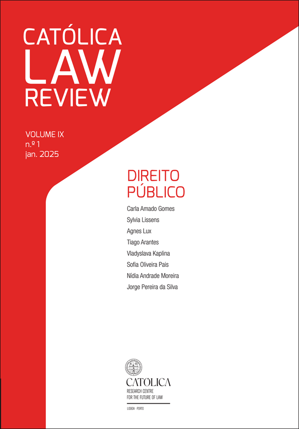 CATÓLICA LAW REVIEW v. 9 n. 1 (2025): DIREITO PÚBLICO CATÓLICA LAW REVIEW v. 9 n. 1 (2025): DIREITO PÚBLICO